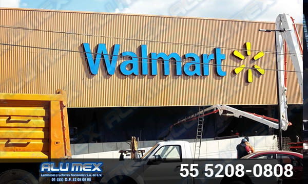 Letrero Cadena comercial Walmart